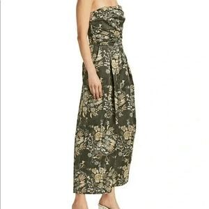 Rachel Comey Floral Tristan Strapless Wide Leg Jumpsuit Women's Size 2